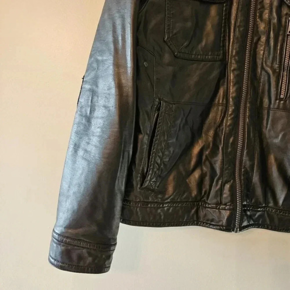 Projek Raw Vegan Leather Moto Biker Jacket Black Size Medium. - Picture 10 of 16